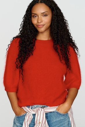 Pilcro Kaia 100% Cashmere Short Sleeve Sweater