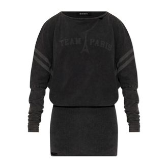 Misbhv Jurk met Print - Dames - Korte kleedjes - Grijs - XS - Katoen - Kleedjes