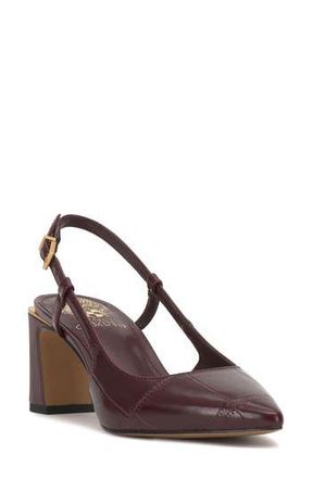 Vince Camuto Haslie Slingback Sandal in Plum Large Croco at Nordstrom Rack, Size 6.5