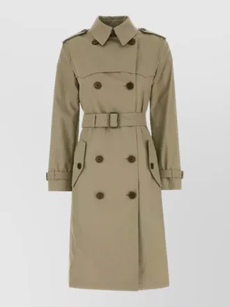 Burberry trench coat belted waist double breasted