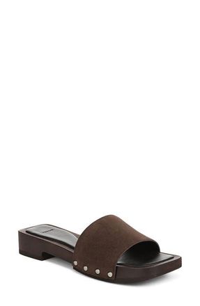 Vince Barbara Slide Sandal in Dark Mocha at Nordstrom, Size 6.5