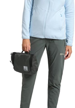 Jack Wolfskin Kulturbeutel JACK WOLFSKIN WANDERMOOD WASHBAG, Damen, Gr. onesize, schwarz (granite, schwarz), Polyamid, Taschen Kulturbeutel