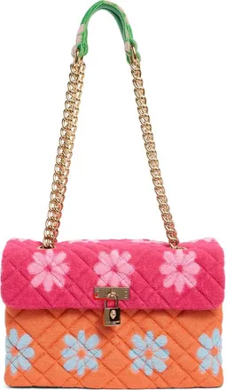 Kurt Geiger Brixton Floral Shoulder Bag in Open Pink at Nordstrom Rack