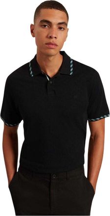 Ted Baker Jacquard-poloshirt met korte mouwen voor heren (Zwart)