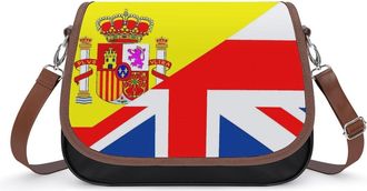 Generic UK And Spain Flag Fashion Womens Crossbody Bags Novelty Handbag Shoulder Bag Purse