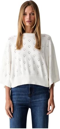 Twinset Jersey de punto con cuello redondo - Knitwear - Mujer - Beige - L