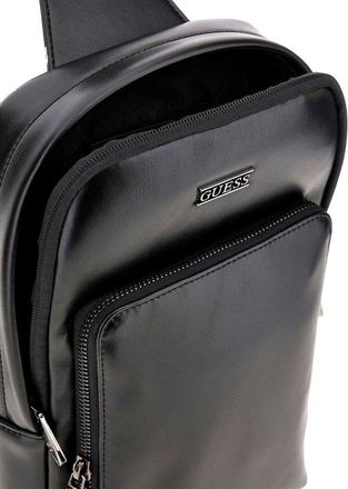 Guess Mens Crossbody Bag Black Polyurethane - Crossbody-Bags