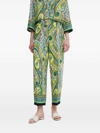Joseph Ribkoff paisley-print trousers - Green