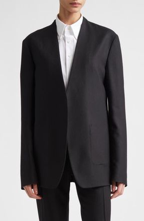 Maison Margiela Minimal Virgin Wool Blazer in Black at Nordstrom, Size 6 Us