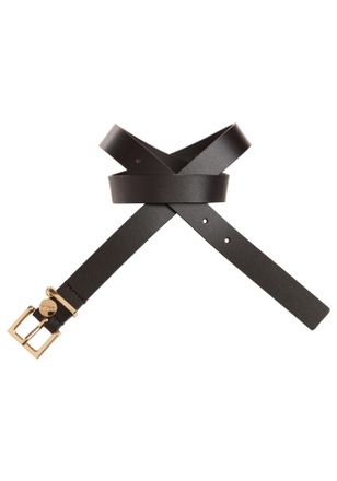 HUGO BOSS Lederg&uuml;rtel HUGO Amelia-G Sz25, Damen, Gr. 75, schwarz braun 202, Leder, unifarben, G&uuml;rtel Lederg&uuml;rtel, Stilvoller Verschluss mit Logo Anh&auml;nger