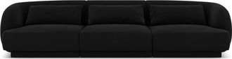 BLOOMINGLOFT 3-Sitzer Design Sofa Tulum mit Samtbezug