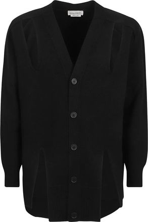 Alexander McQueen Cardigan con scollo a V - Nero