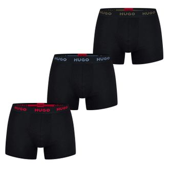HUGO BOSS Hugo Heren Boxershorts (Set van 3) (Zwart/Rood/Blauw)