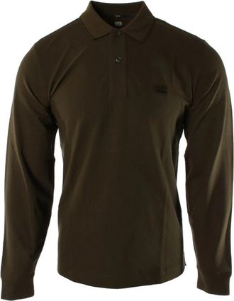 C.P. Company Polo Lange Mouw - Heren - Polos - Groen - M - Katoen - Tops