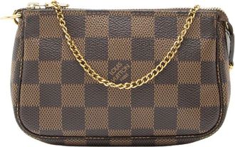 Louis Vuitton Brown Damier Ebene Mini Pochette Accessoires (Authentic Pre- Loved)