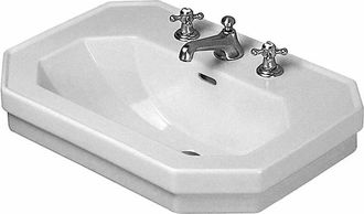 Duravit 1930 - Lavabo con troppopieno, 70x50 cm, bianco - lavabo a foro singolo, con WonderGliss 04387000001 - Duravit