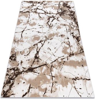 RugsX Rugsx - Carpet acrylic valencia 035 marble ivory / beige beige 80x150 cm