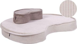 Beliani Pouffe NILI Velvet Light Beige