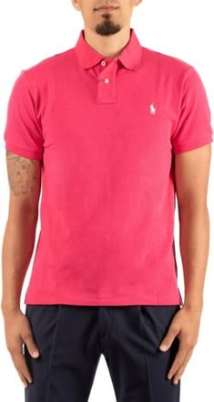 Ralph Lauren Tops, Heren, Roze, S, Polo Uomo Ralph Lauren