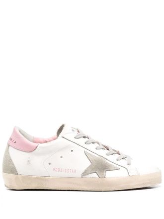 Golden Goose Super Star Parte superior y tac&oacute;n de cuero Estrella de ante y espuela Suela color crema