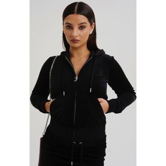 Juicy Couture Robertson Classic Jack Polyester Dames Zwarte Hooded Sweatshirt