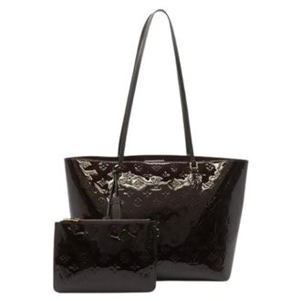 Louis Vuitton Pre-owned Tote Bags, female, Purple, Size: ONE SIZE Pre-owned Long Beach Monogram Vernis Tote Bag