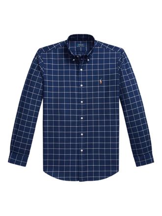 Polo Ralph Lauren logo-embroidered oxford shirt - Blue