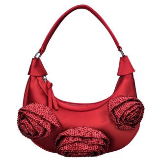 La Carrie Dames, Tassen, Rood, Maat: ONE Size Satijn