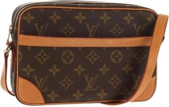 Louis Vuitton Pre-owned Cross Body Bags, female, Brown, Size: ONE SIZE Pre-owned Canvas Cross Body Bag