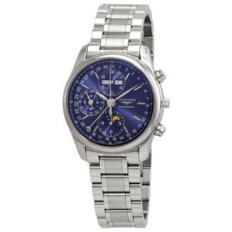 Longines Pre-owned Longines Master Collection Complete Calendar Chronograph Automatic Blue Dial Mens Watch L26734926