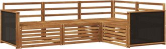 vidaXL Conjunto De Sof&aacute;s De Exterior 4 Uds. Natural Vidaxl