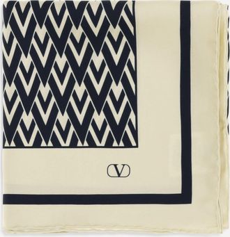 Valentino Garavani Foulard Toute La V in seta Woman UNI