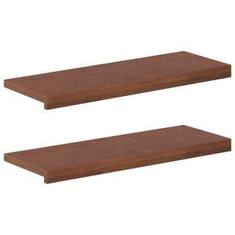 vidaXL Soglie Per Finestre 2 Pz Marrone Scuro 70 X 30 X 2 Cm Vidaxl
