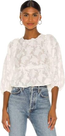 Free People Callie Top In Ivory/white/print