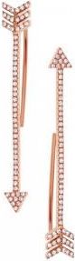Allurez 0.29ct 14k Rose Gold Diamond Arrow Earrings