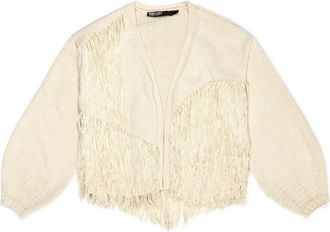 Bimba & Lola Cardigan con frange - Toni neutri
