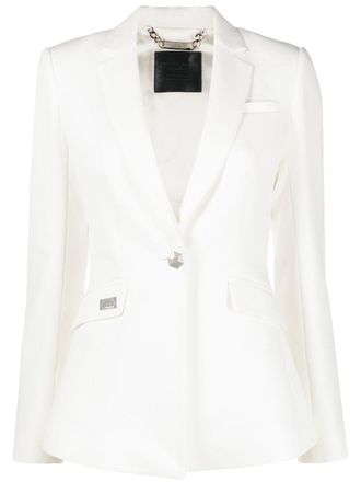 Philipp Plein Blazer met enkele rij knopen - Wit