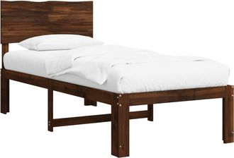 vidaXL Estructura De Cama Individual Con Cabecera Rostock Vidaxl