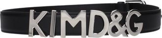 Dolce & Gabbana Womens Black Leather Regular Belt