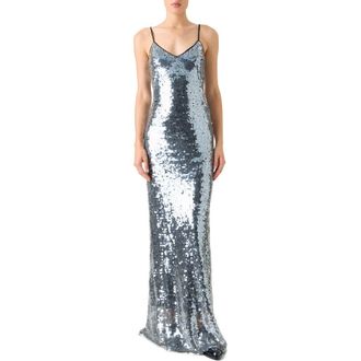 Akris Sequin Gown in Black/silver at Nordstrom, Size 10