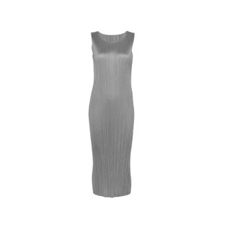 Issey Miyake Pliss&eacute;-effect Midi Dress
