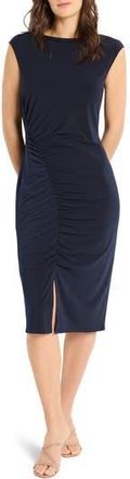 Nic+Zoe Ruched Jersey Sheath Dress in Dark Indigo at Nordstrom Rack, Size X-Large