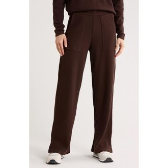 Zella Reset Waffle Stitch Pants in Brown Mole at Nordstrom Rack, Size X-Small