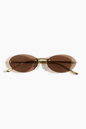 H&M Ovale Sonnenbrille - Braun