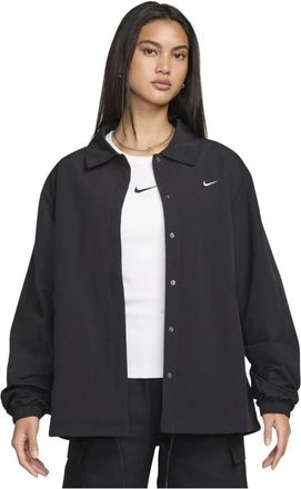Nike Sportswear Essential Oversized UV Woven Coaches Jacket - Dames - Outdoorjassen - Zwart - M - Polyester - Fitness