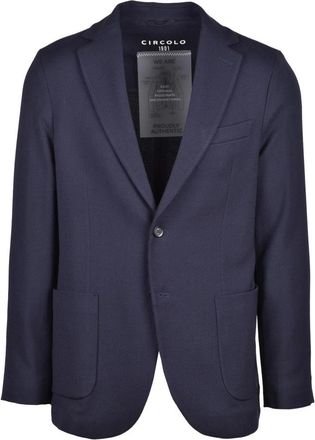 Circolo 1901 Blazer Stondata - Heren - Blazers - Blauw - M - Wol - Jassen