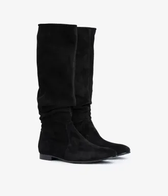 Pedro Garcia Black suede flat boot| Gintare | Fall winter 26 |