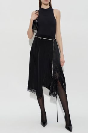 VETEMENTS Skirt With Lace, Womens, Black