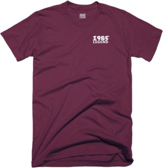 Generic 1985 Legend T Shirt Pocket 40th Birthday 40 Years Born in 1985 Funny Joke Vintage Retro Gift Tee Top (UK, Alpha, L, Regular, Regular, Maroon)