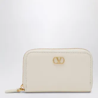 Valentino Garavani Vlogo Signature zip wallet ivory